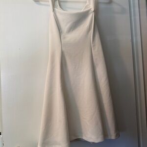 White dress on/off the shoulder